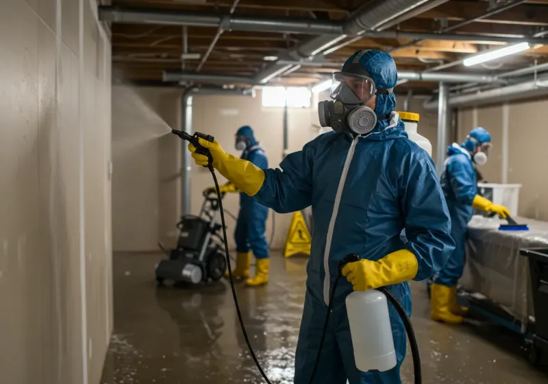 Basement Sanitization and Antimicrobial Treatment process in Indiantown, FL