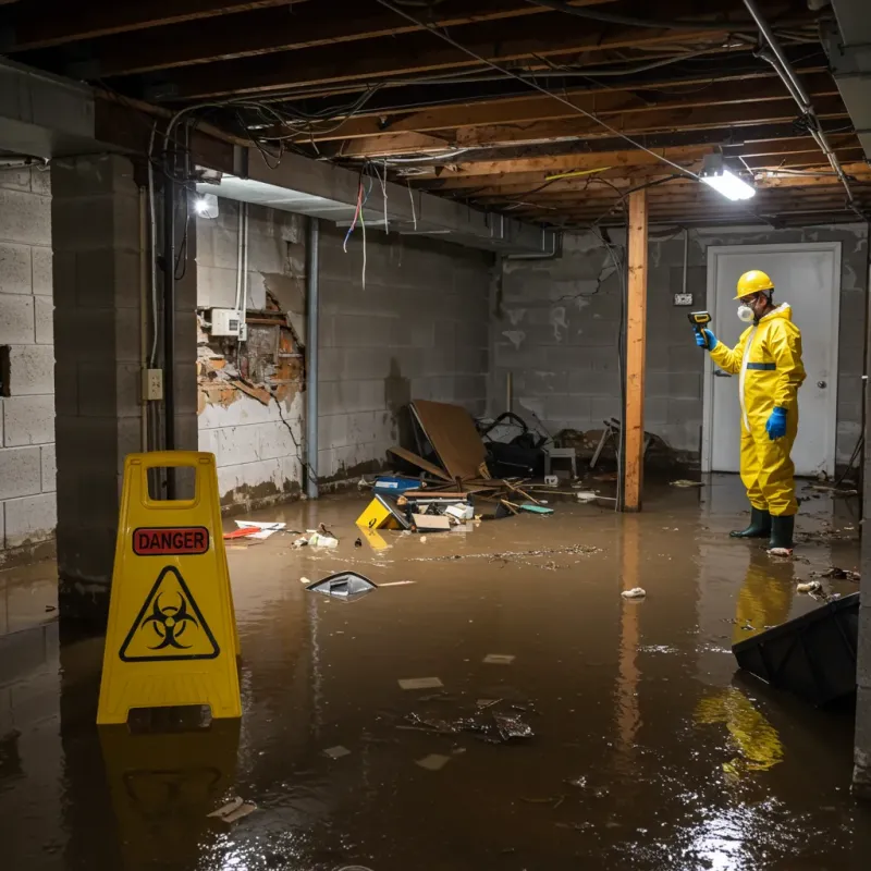 Flooded Basement Electrical Hazard in Indiantown, FL Property